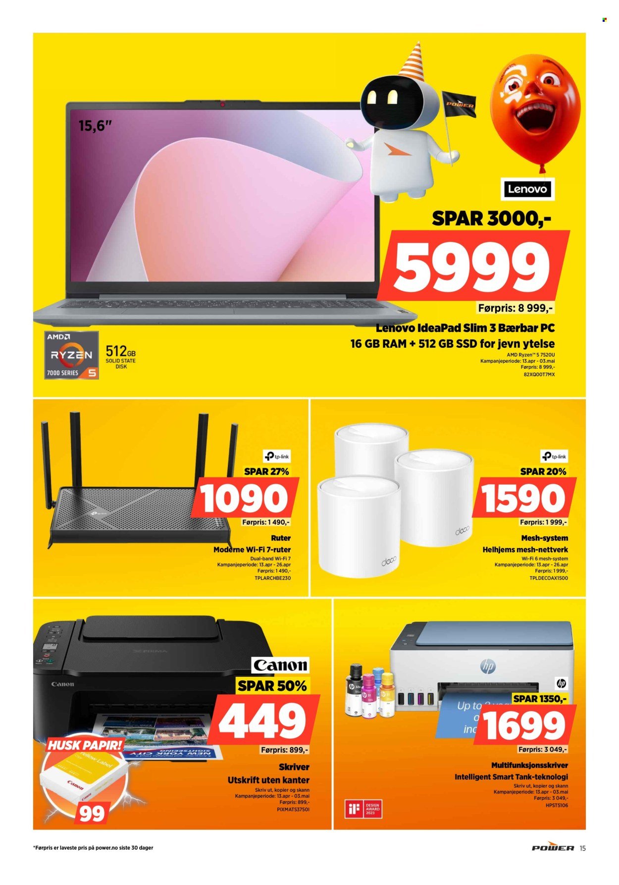 POWER kundeavis - Fra tirsdag 14. april 2026 (2026-04-14 - 2026-04-19)