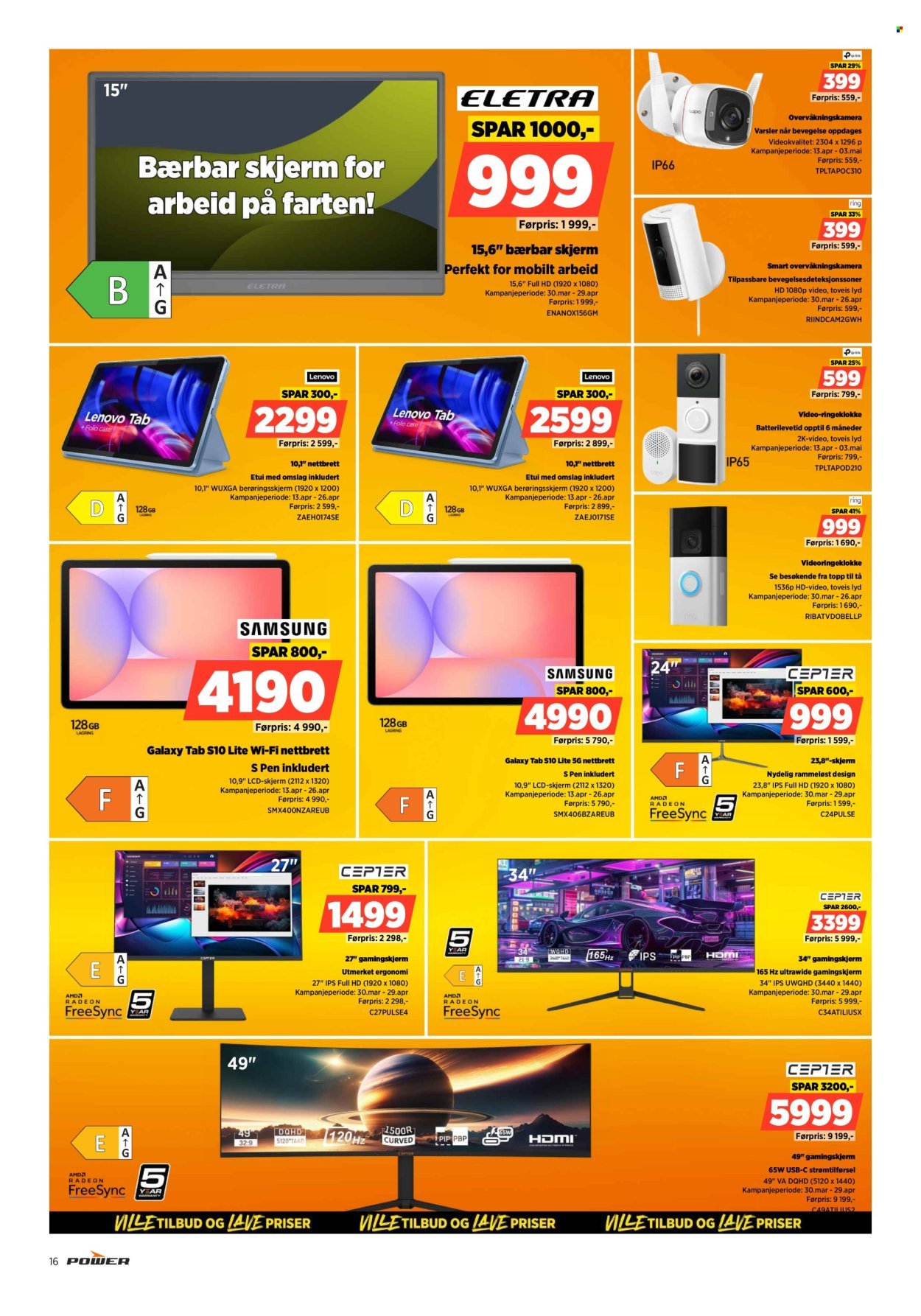 POWER kundeavis - Fra tirsdag 14. april 2026 (2026-04-14 - 2026-04-19)