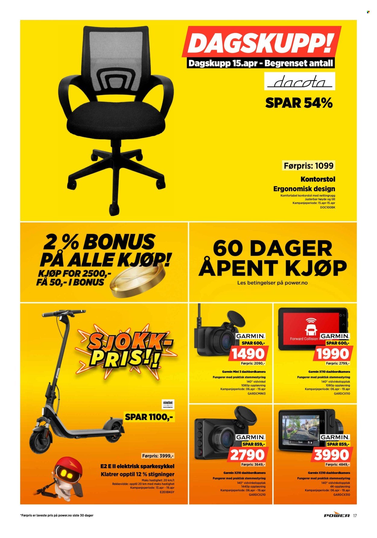 POWER kundeavis - Fra tirsdag 14. april 2026 (2026-04-14 - 2026-04-19)