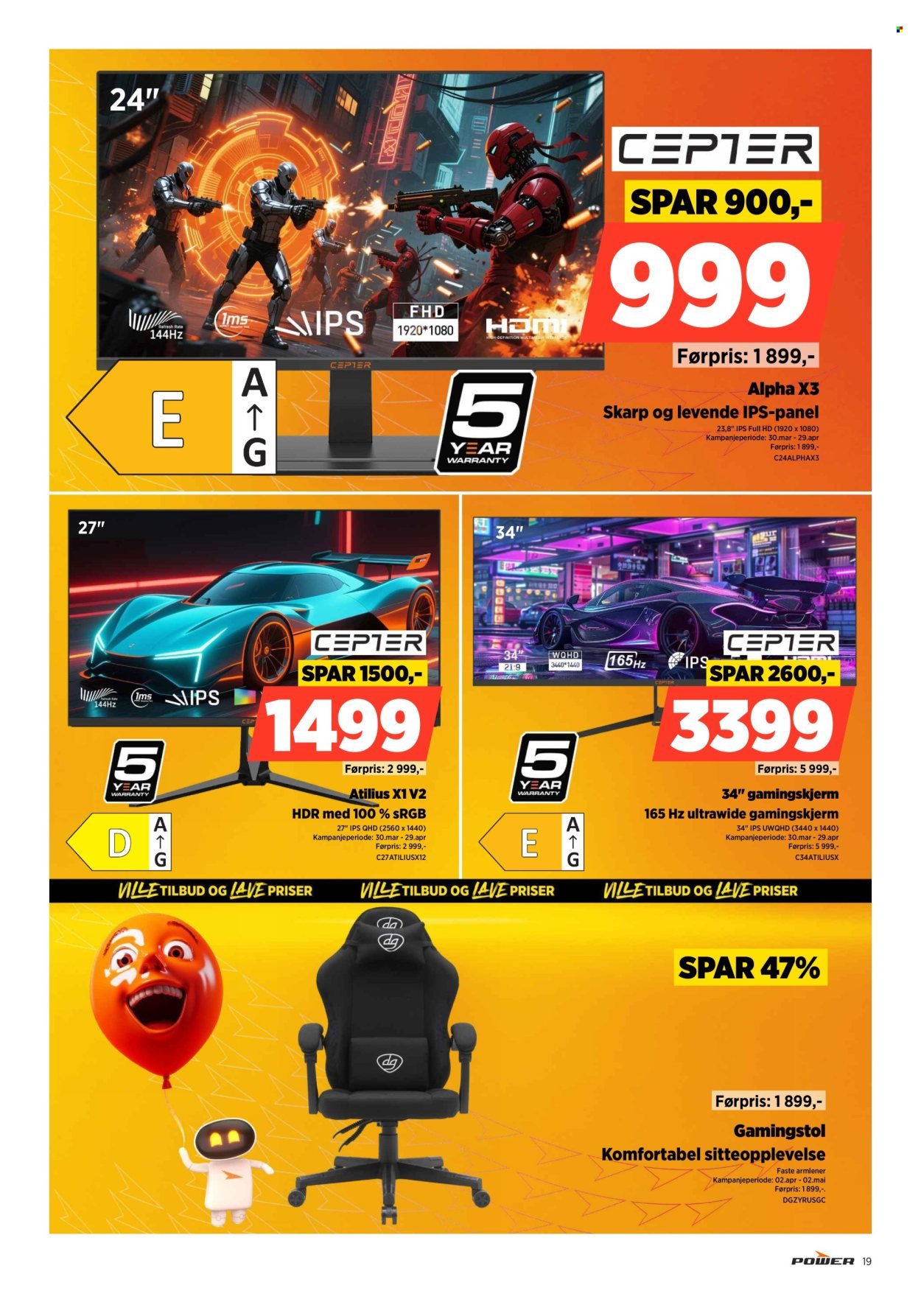 POWER kundeavis - Fra tirsdag 14. april 2026 (2026-04-14 - 2026-04-19)