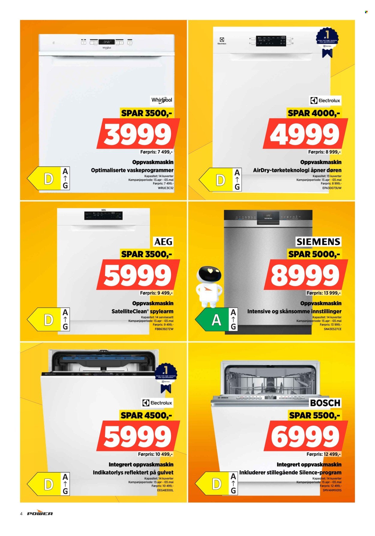 POWER kundeavis - Fra tirsdag 14. april 2026 (2026-04-14 - 2026-04-19)