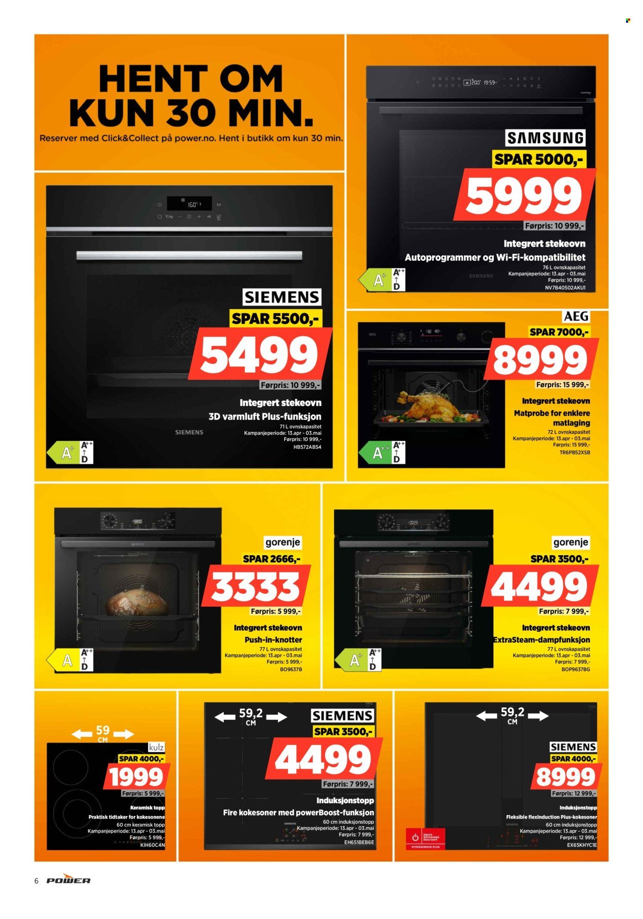 POWER kundeavis - Fra tirsdag 14. april 2026 (2026-04-14 - 2026-04-19)
