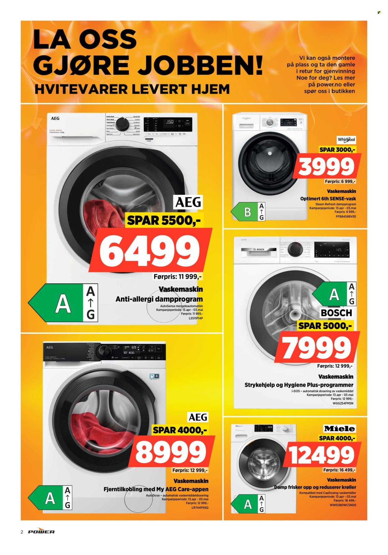 POWER kundeavis - Fra mandag 20. april 2026 (2026-04-20 - 2026-04-26)