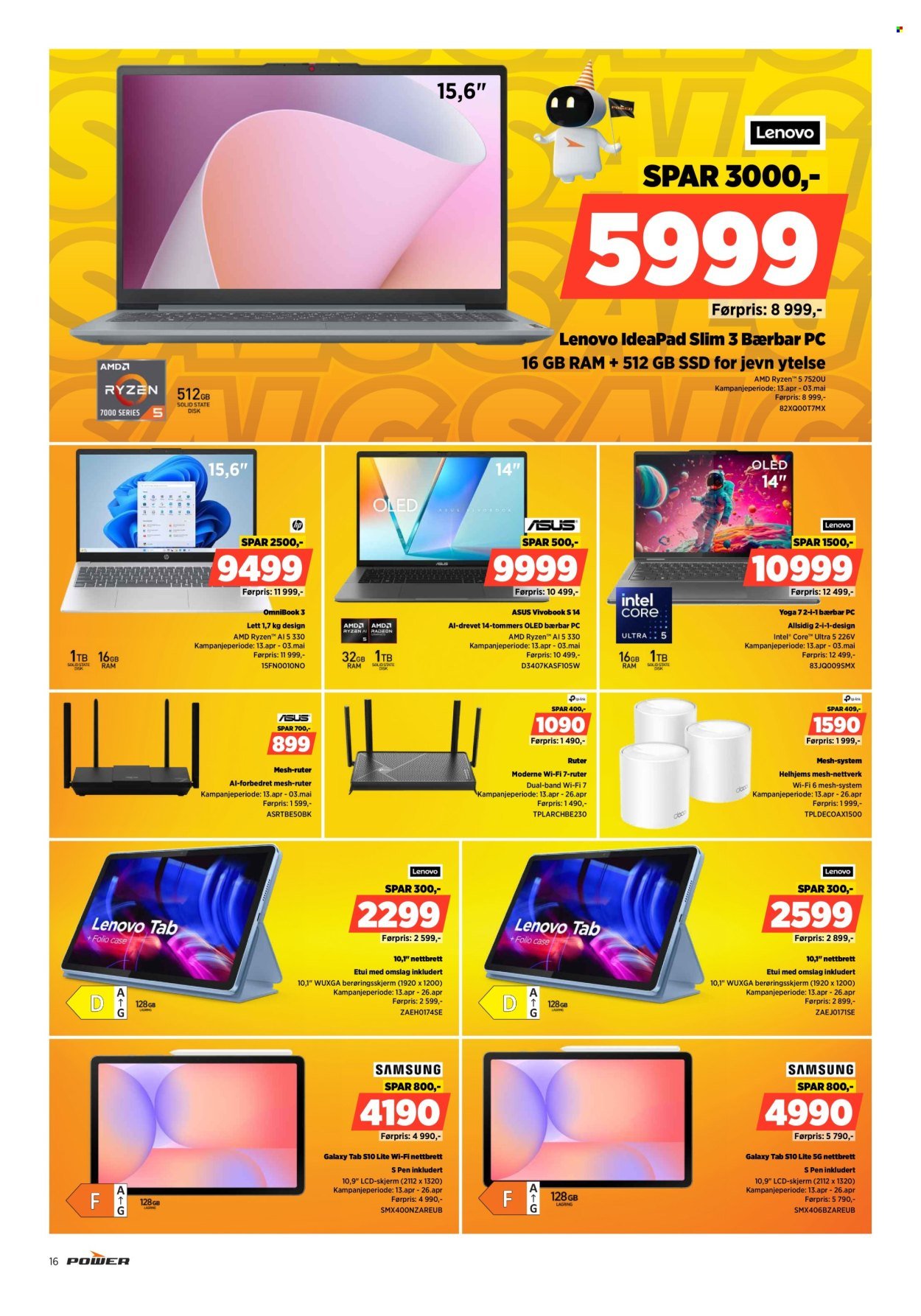 POWER kundeavis - Fra mandag 20. april 2026 (2026-04-20 - 2026-04-26)