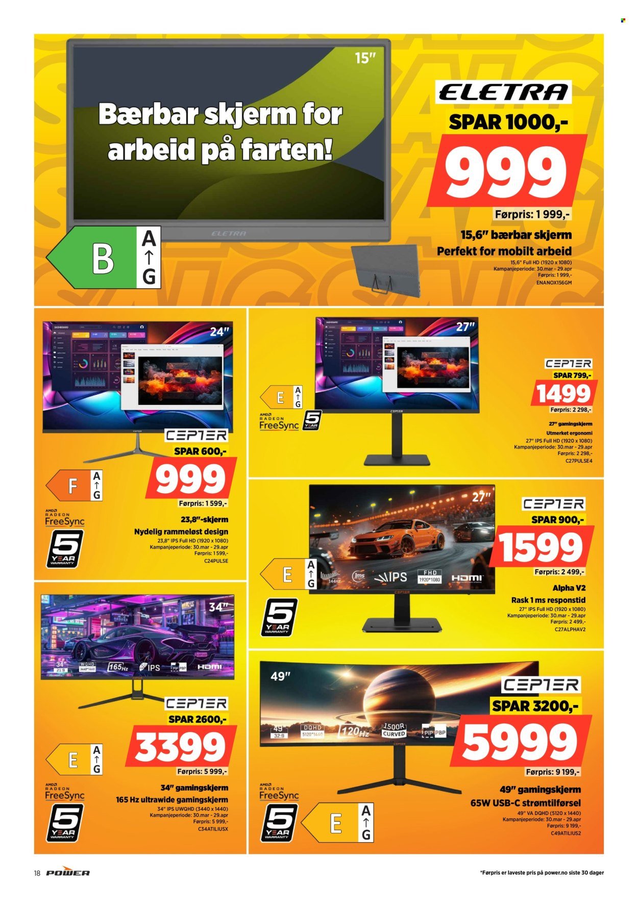 POWER kundeavis - Fra mandag 20. april 2026 (2026-04-20 - 2026-04-26)