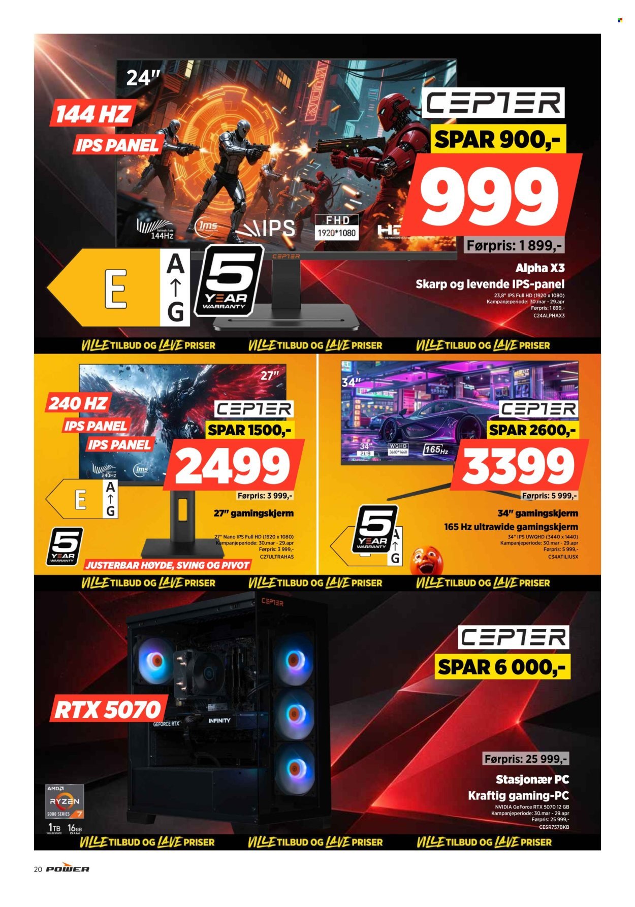 POWER kundeavis - Fra mandag 20. april 2026 (2026-04-20 - 2026-04-26)