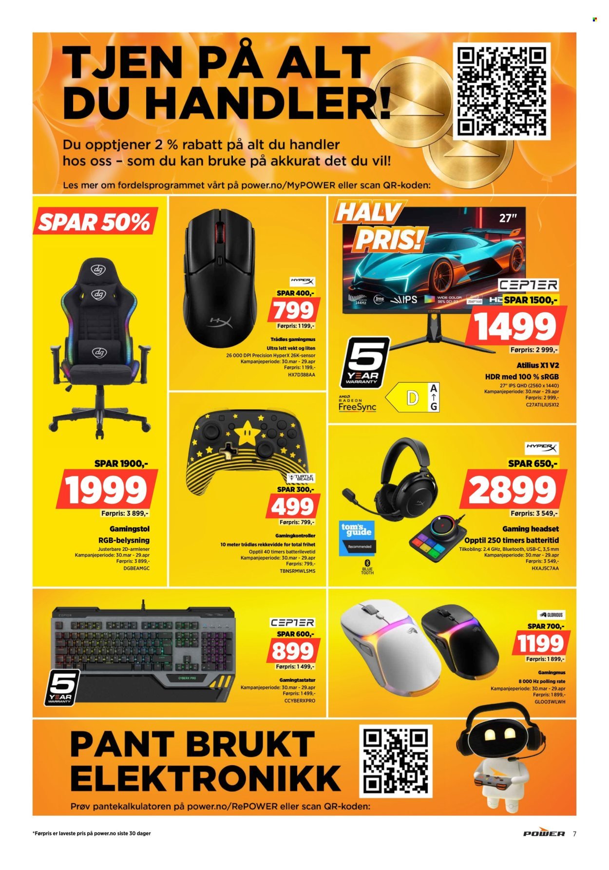 POWER kundeavis - Fra mandag 20. april 2026 (2026-04-20 - 2026-04-26)