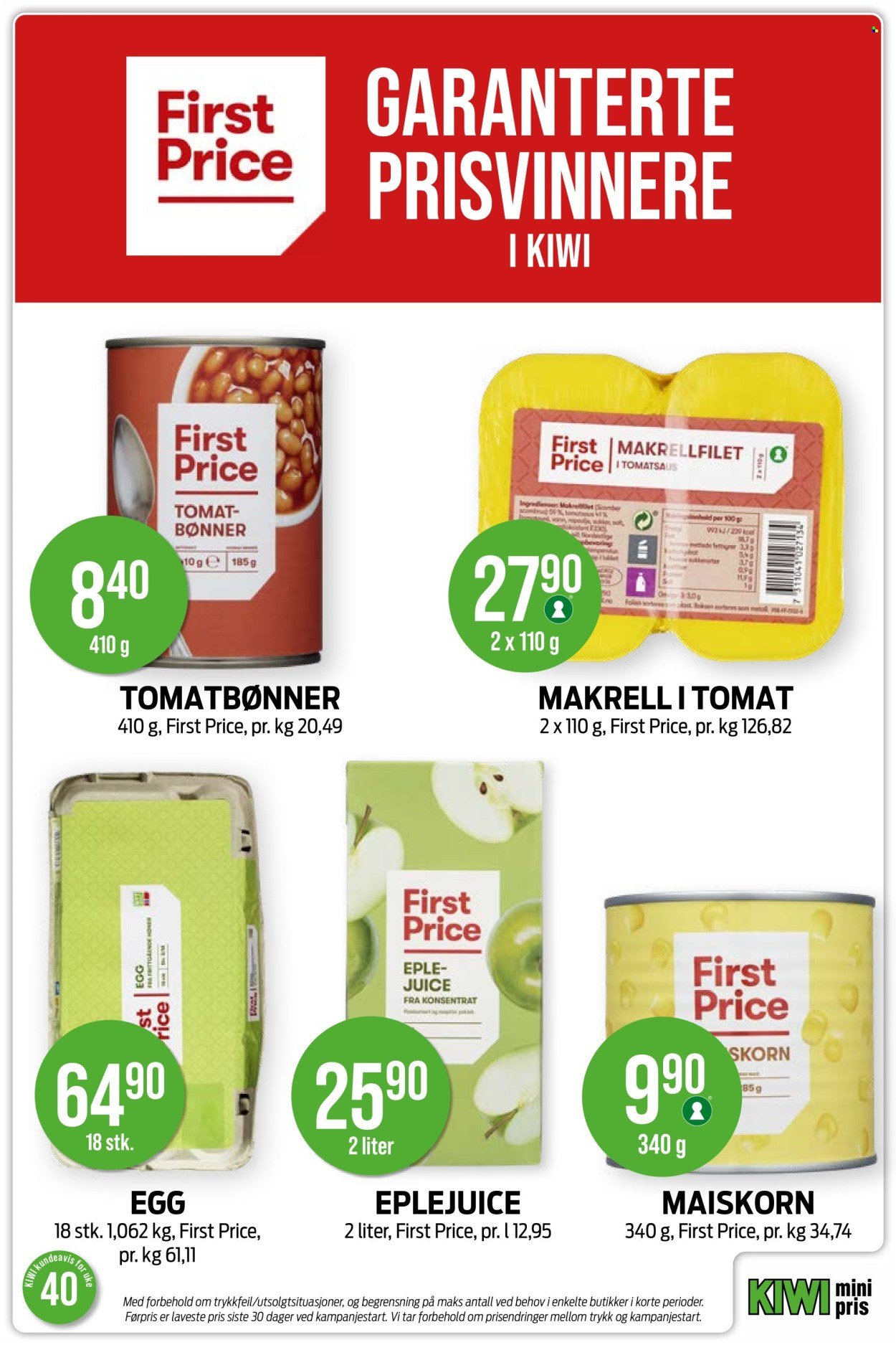 KIWI kundeavis - Fra mandag 28. september 2026
