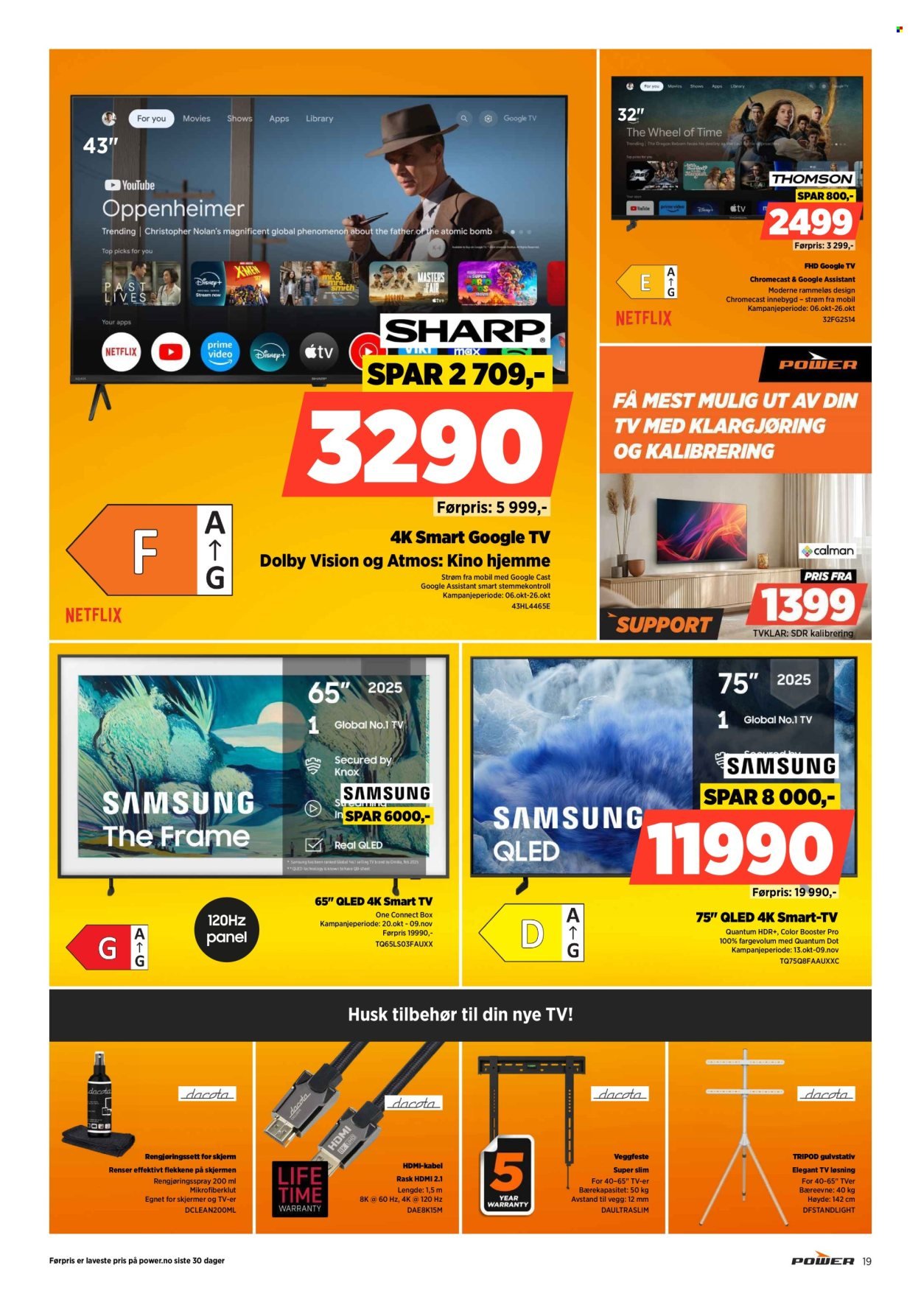 POWER kundeavis - Fra mandag 20. oktober 2025 (2025-10-20 - 2025-10-26)