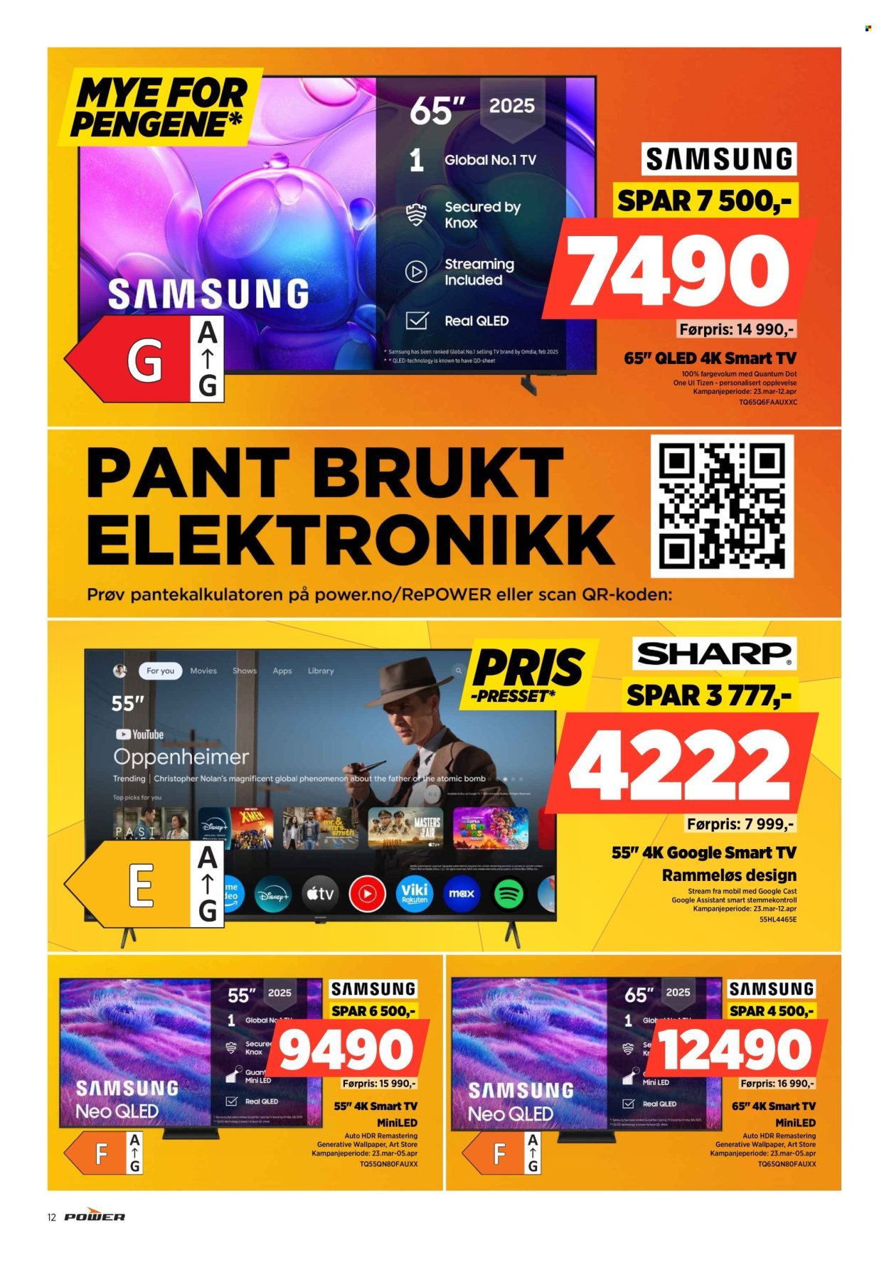 POWER kundeavis - Fra mandag 6. april 2026 (2026-04-06 - 2026-04-12)