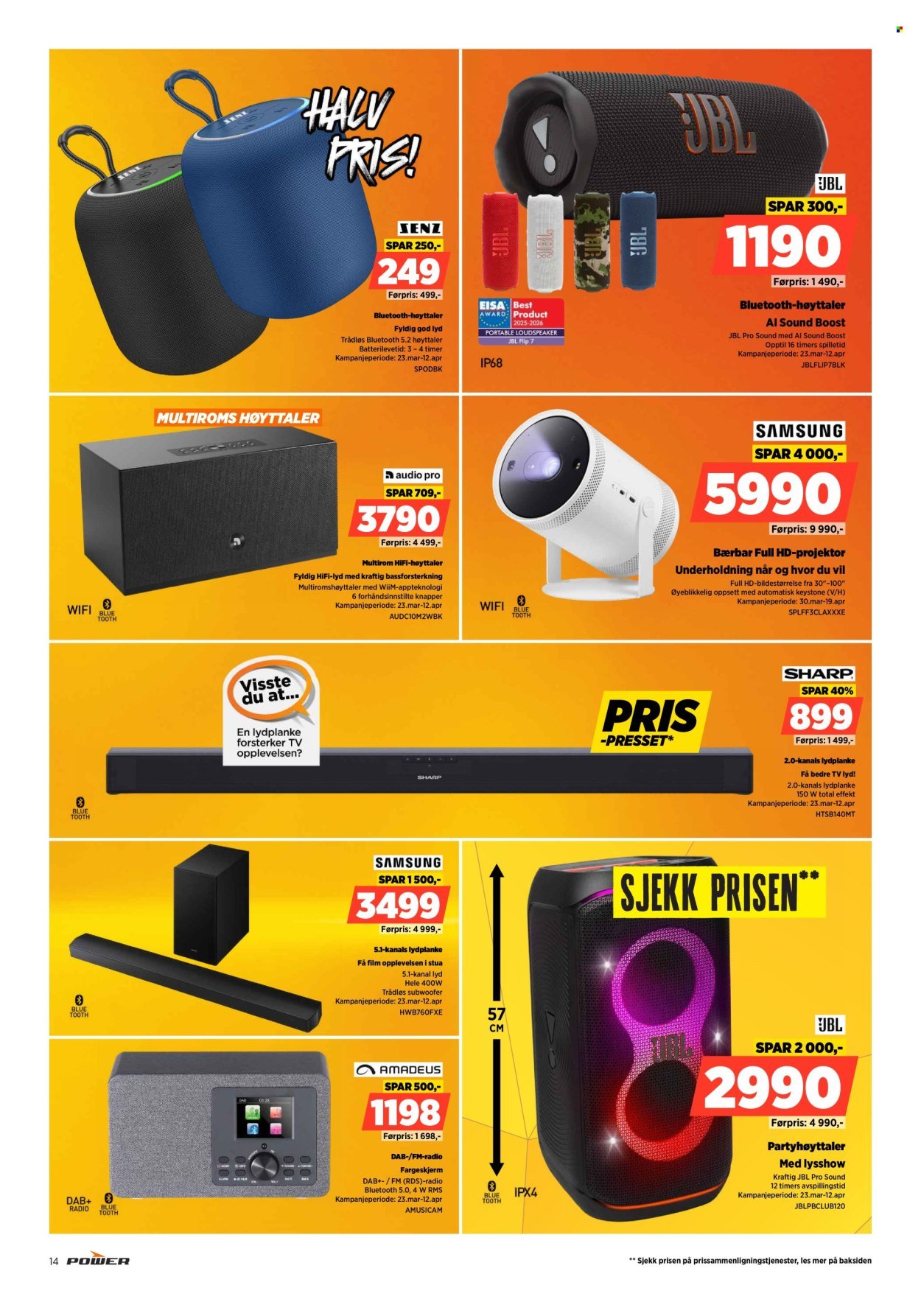 POWER kundeavis - Fra mandag 6. april 2026 (2026-04-06 - 2026-04-12)