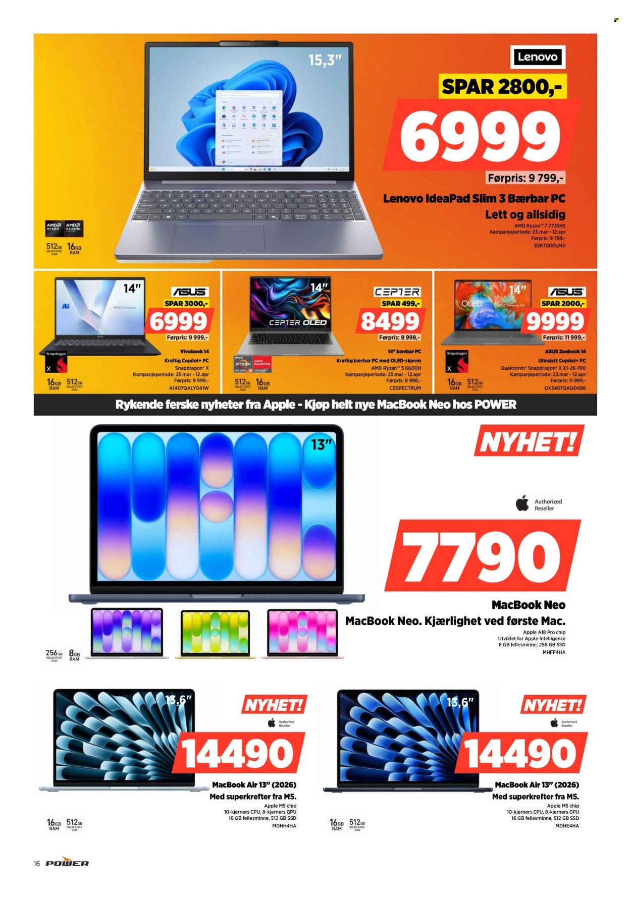 POWER kundeavis - Fra mandag 6. april 2026 (2026-04-06 - 2026-04-12)