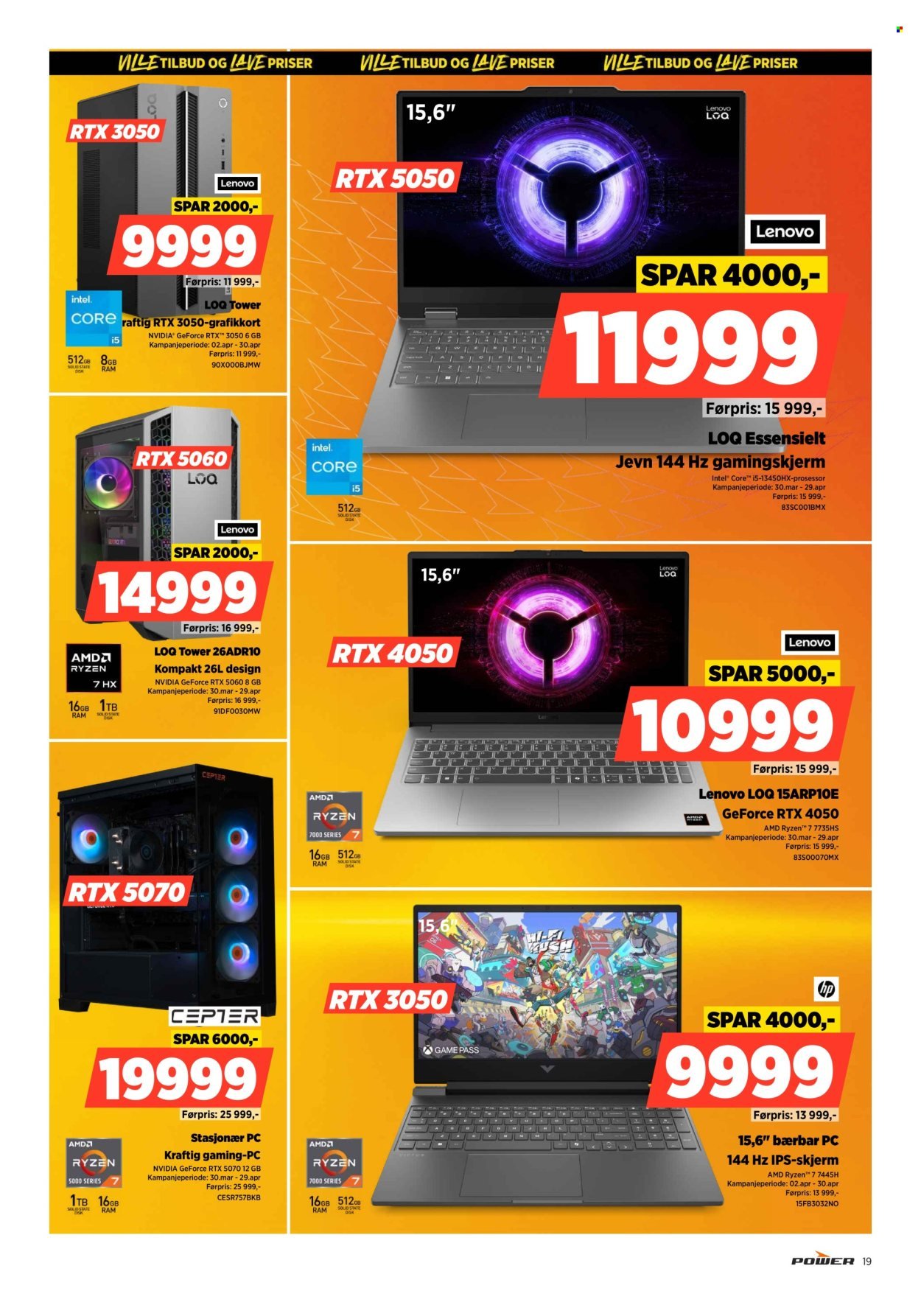 POWER kundeavis - Fra mandag 6. april 2026 (2026-04-06 - 2026-04-12)