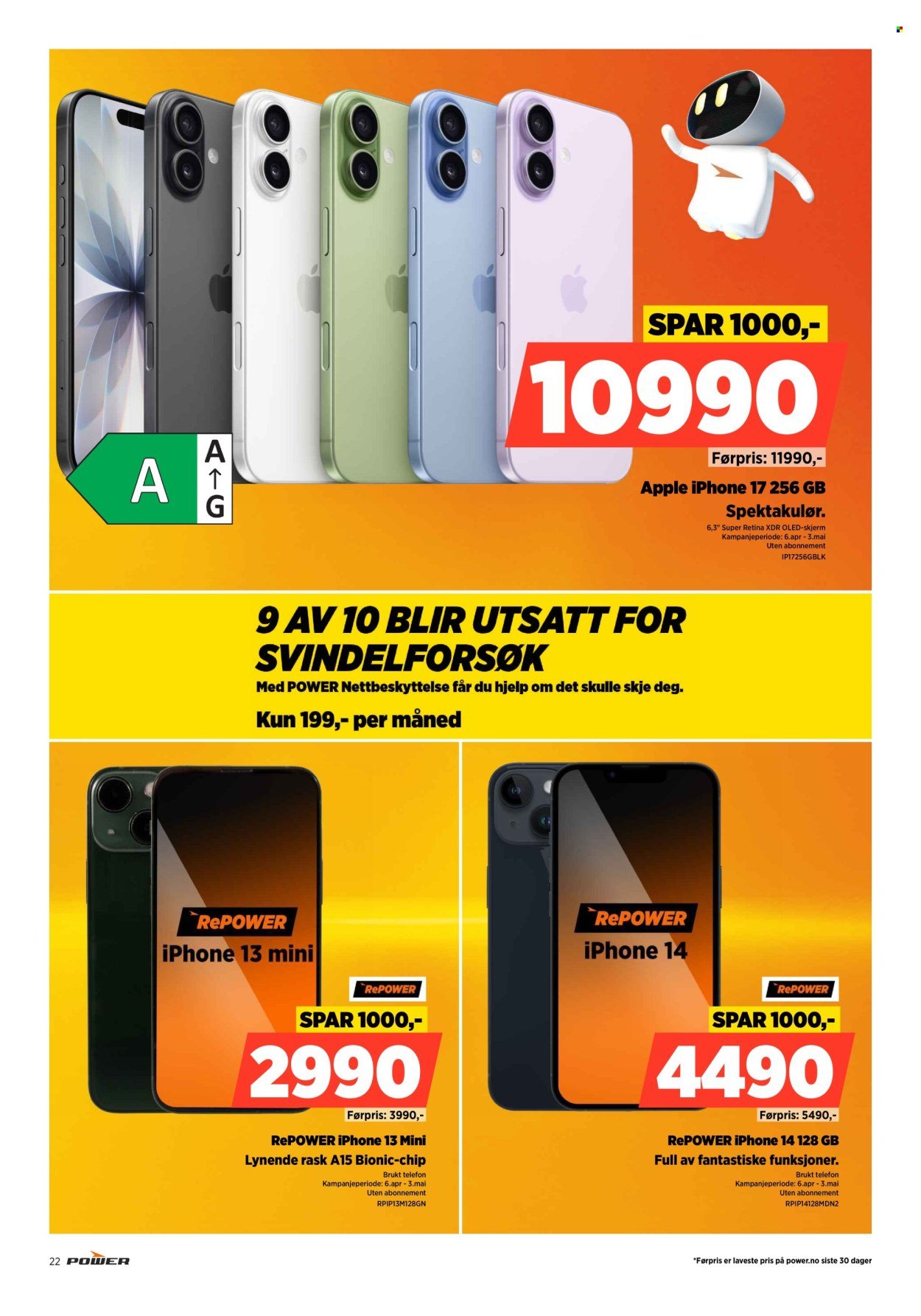 POWER kundeavis - Fra mandag 6. april 2026 (2026-04-06 - 2026-04-12)