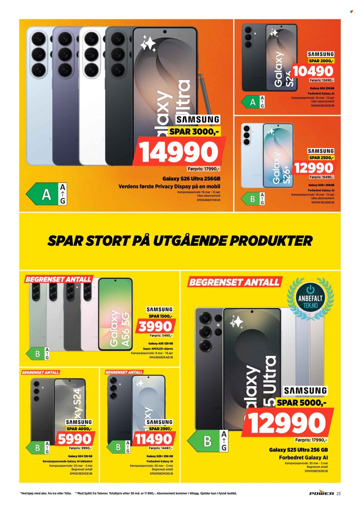 POWER kundeavis - Fra mandag 6. april 2026 (2026-04-06 - 2026-04-12)