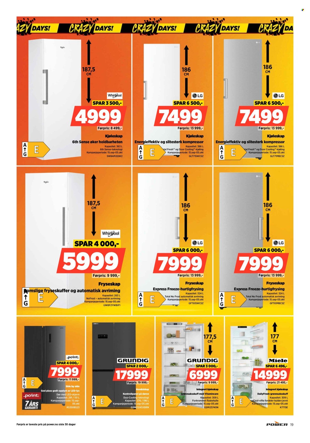 POWER kundeavis - Fra mandag 15. september 2025 (2025-09-15 - 2025-09-21)