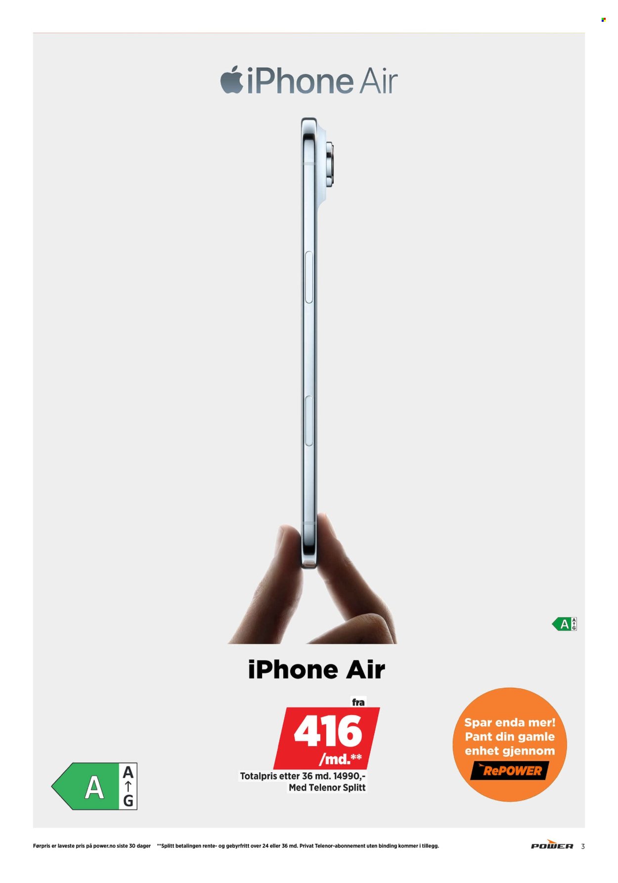 POWER kundeavis - Fra mandag 15. september 2025 (2025-09-15 - 2025-09-21)