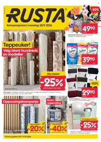 RUSTA kundeavis - Fra mandag 28. september 2026