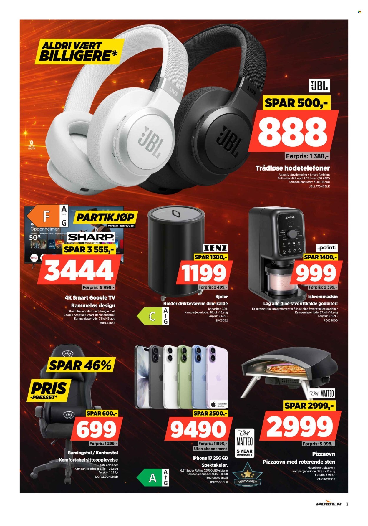 POWER kundeavis - Fra onsdag 29. juli 2026