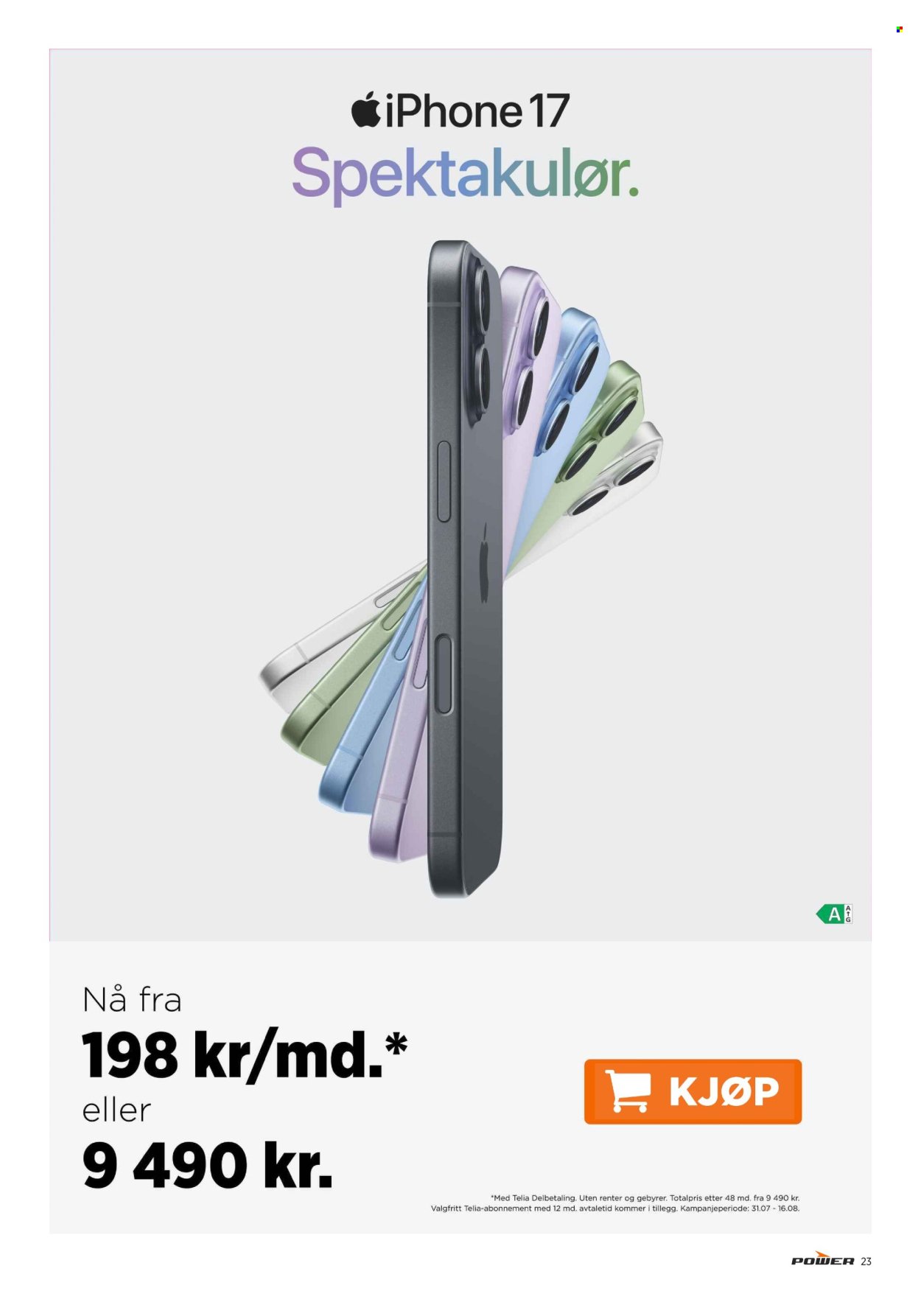 POWER kundeavis - Fra onsdag 29. juli 2026