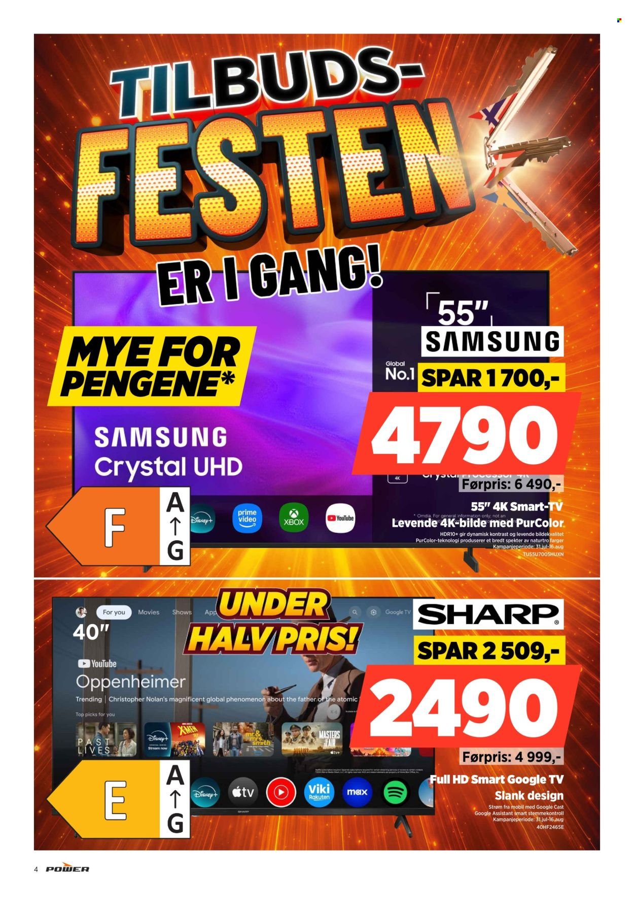 POWER kundeavis - Fra onsdag 29. juli 2026