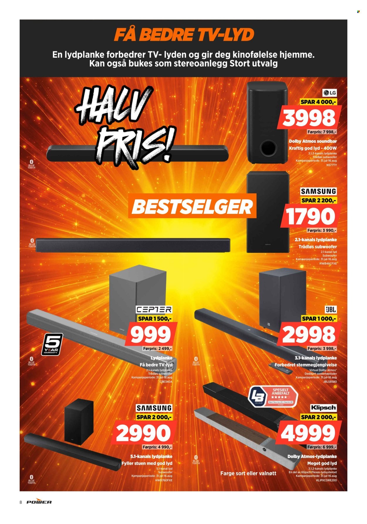 POWER kundeavis - Fra onsdag 29. juli 2026