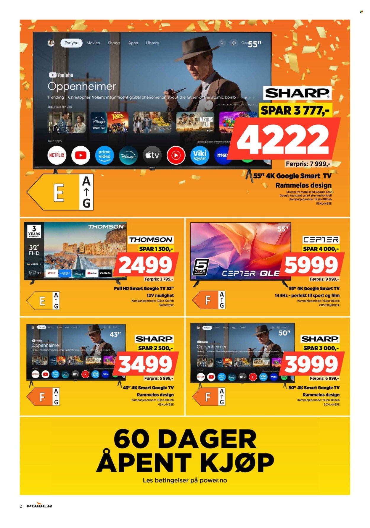 POWER kundeavis - Fra mandag 19. januar 2026 (2026-01-19 - 2026-01-25)