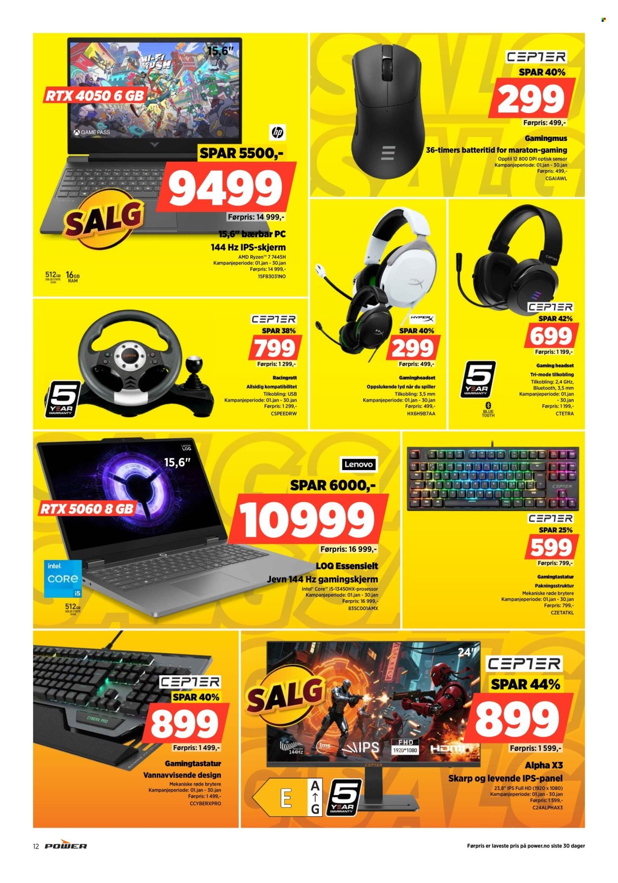 POWER kundeavis - Fra mandag 19. januar 2026 (2026-01-19 - 2026-01-25)