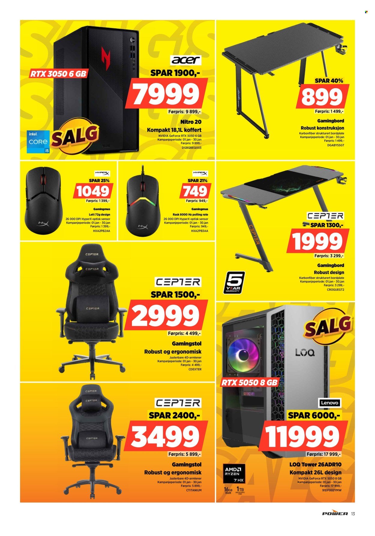 POWER kundeavis - Fra mandag 19. januar 2026 (2026-01-19 - 2026-01-25)