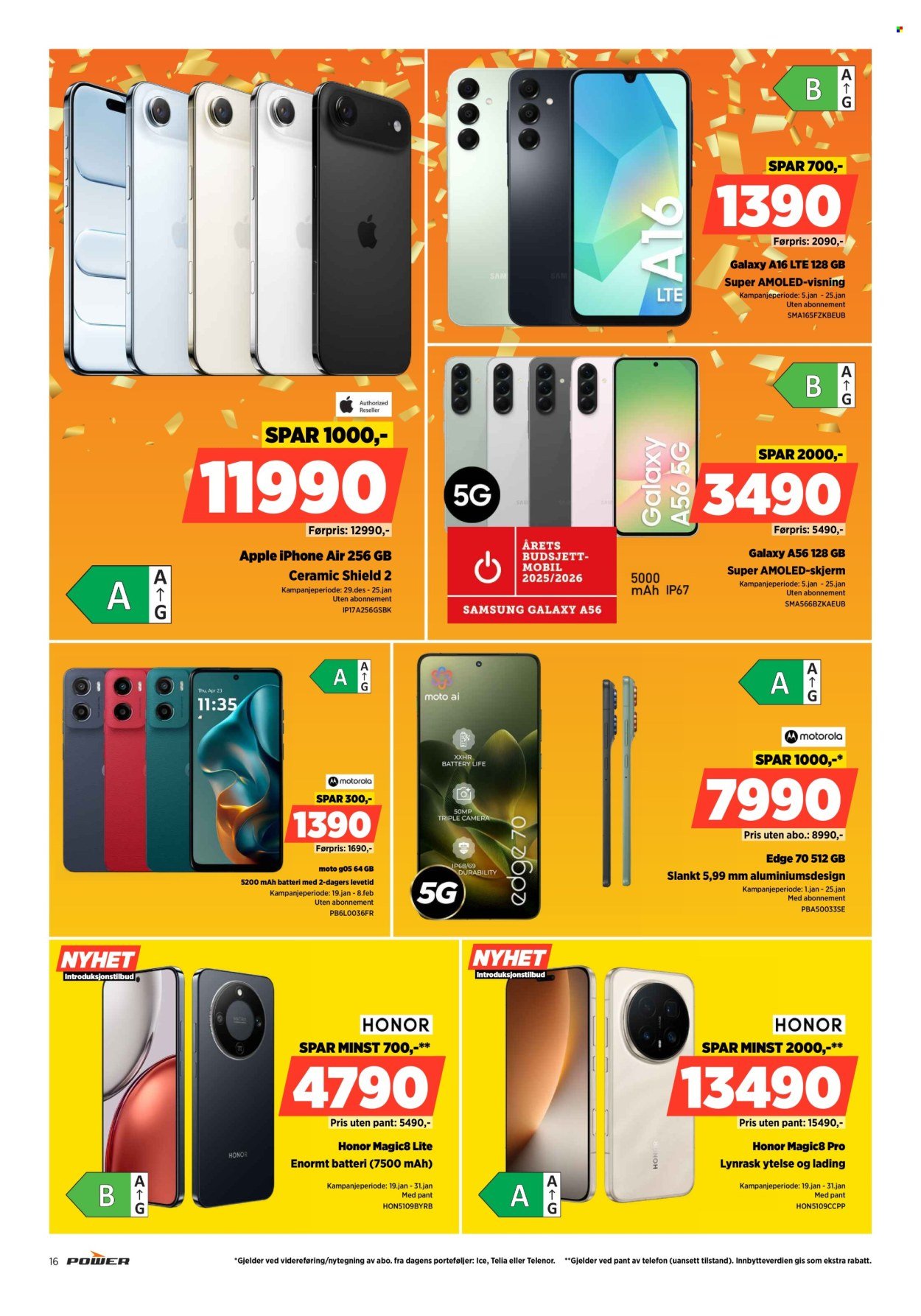 POWER kundeavis - Fra mandag 19. januar 2026 (2026-01-19 - 2026-01-25)