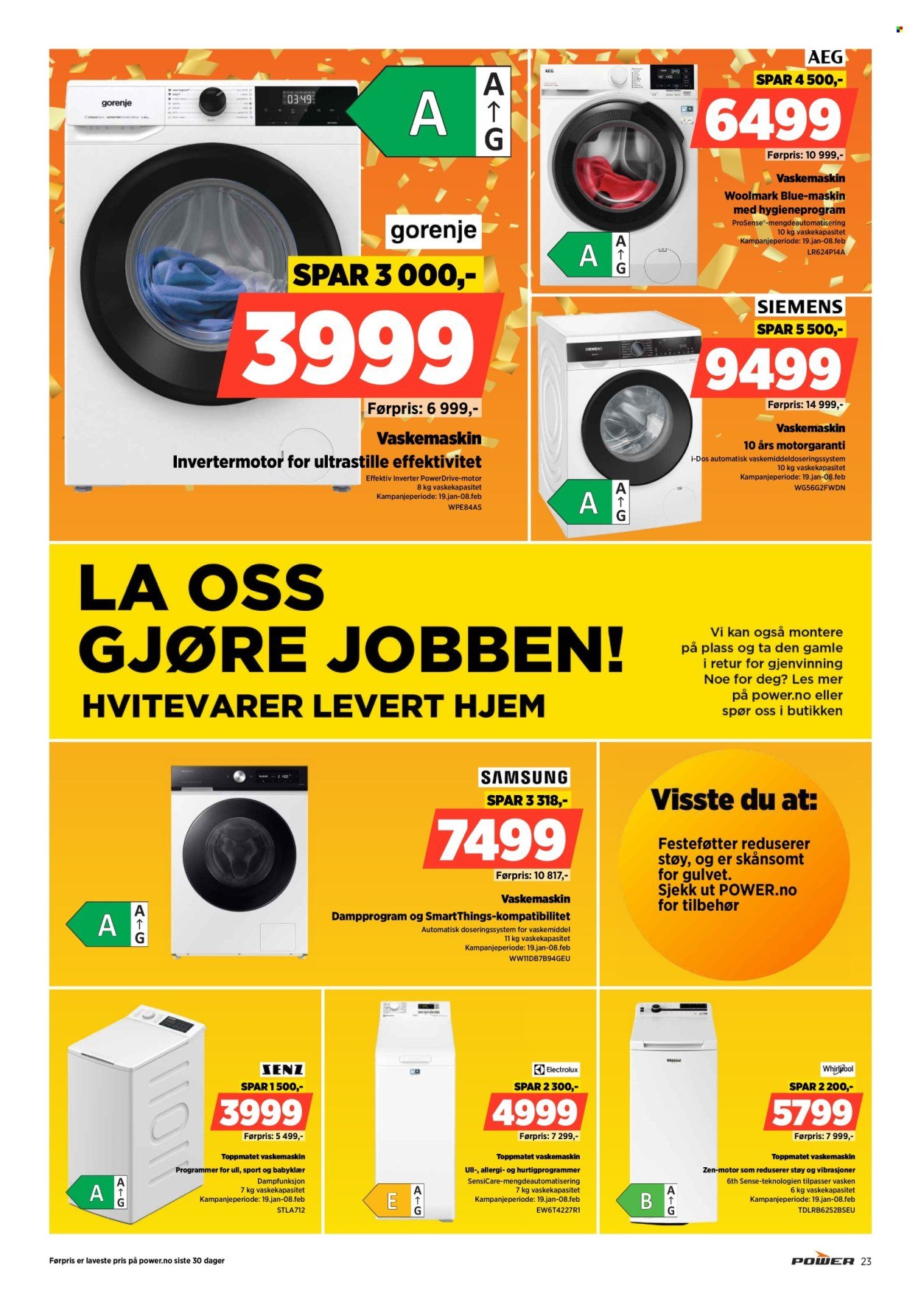 POWER kundeavis - Fra mandag 19. januar 2026 (2026-01-19 - 2026-01-25)