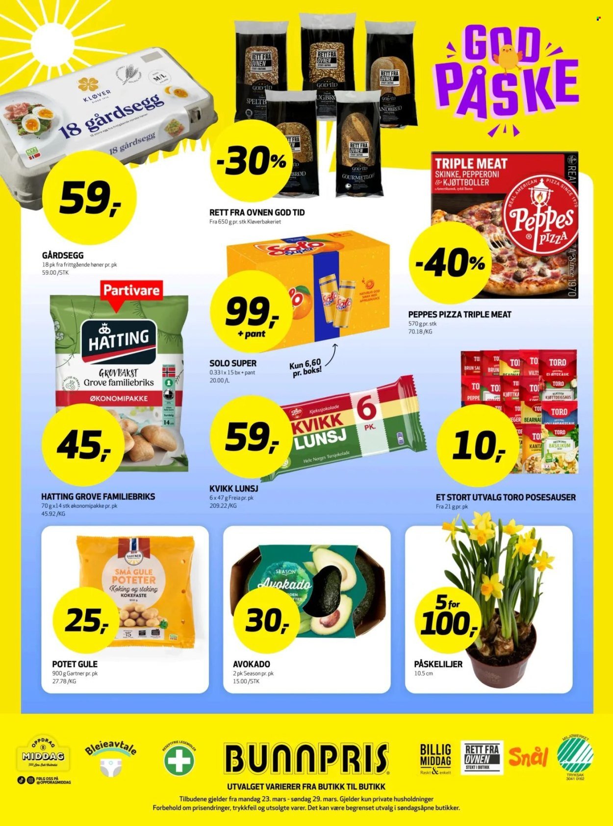 BUNNPRIS kundeavis - Uke 13 (2026-03-23 - 2026-03-29)