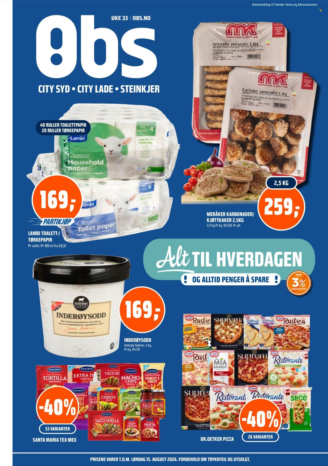 COOP OBS kundeavis - Fra søndag 9. august 2026