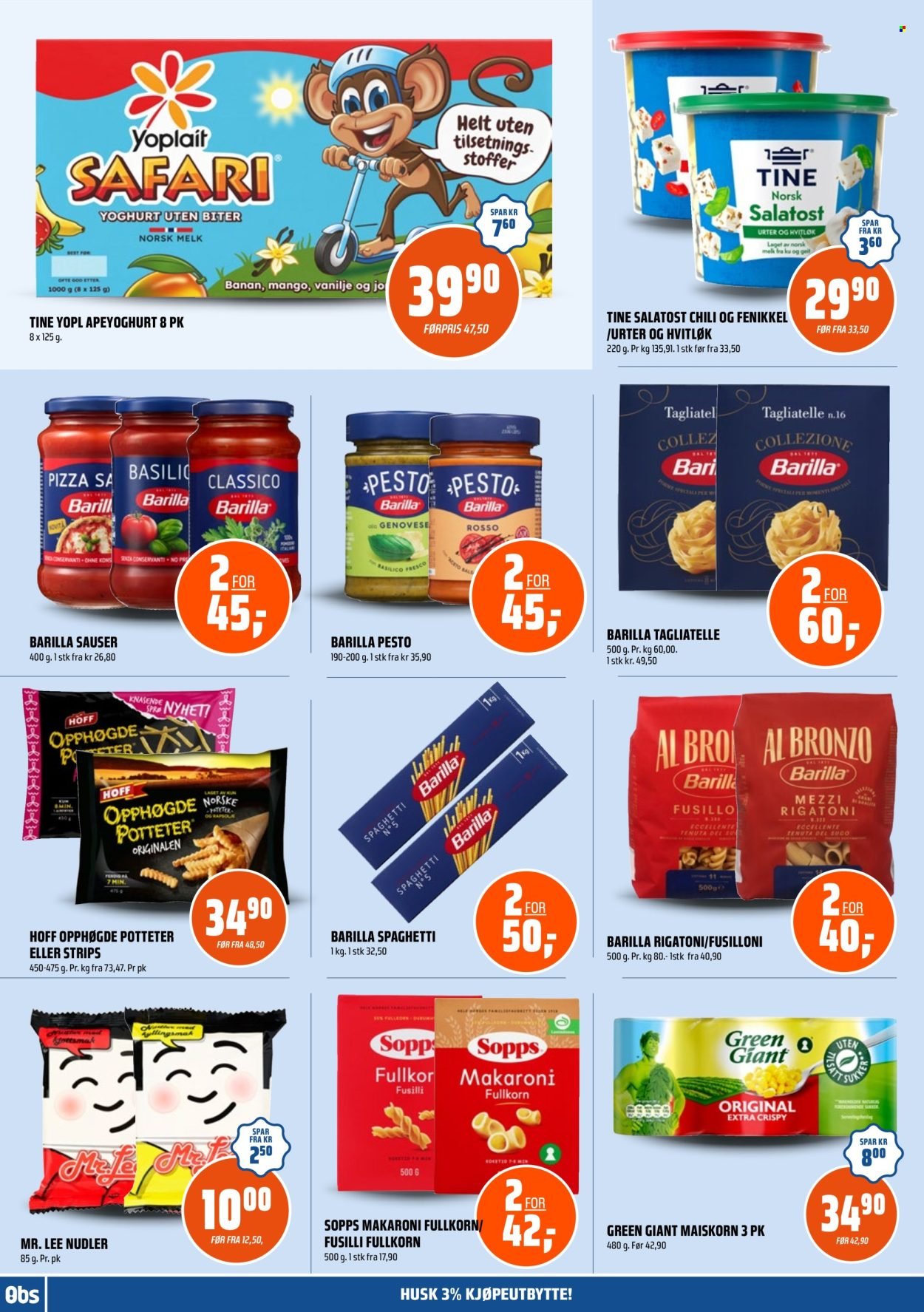 COOP OBS kundeavis - Fra søndag 9. august 2026