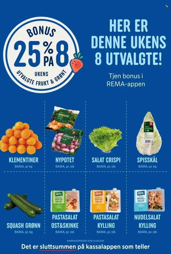 REMA 1000 kundeavis - Uke 34 (2025-08-18 - 2025-08-24)