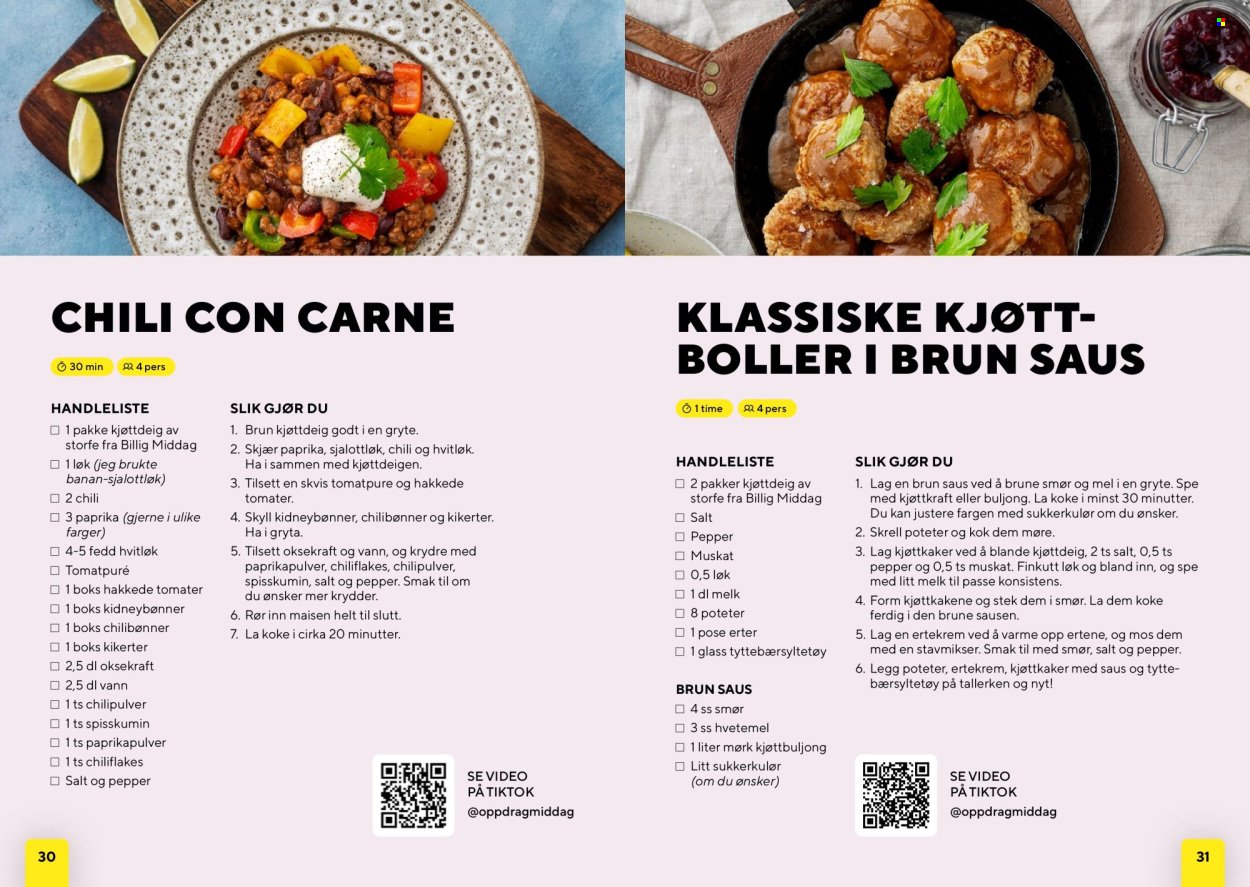 BUNNPRIS kundeavis - Middagsinspirasjon! (2025-12-01)