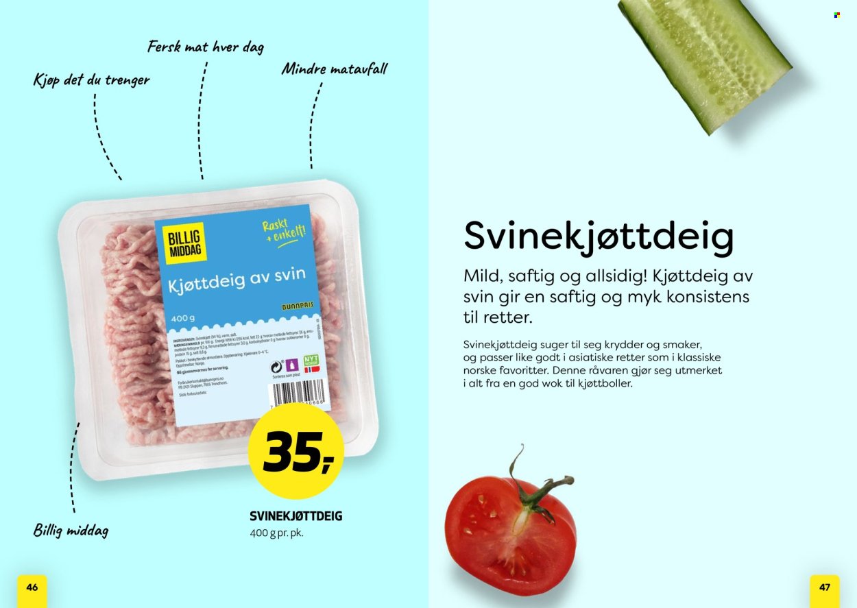 BUNNPRIS kundeavis - Middagsinspirasjon! (2025-12-01)