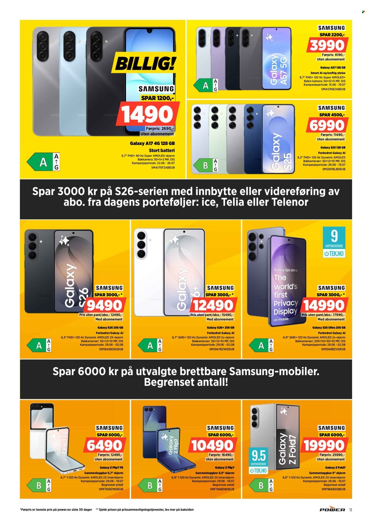 POWER kundeavis - Fra mandag 29. juni 2026