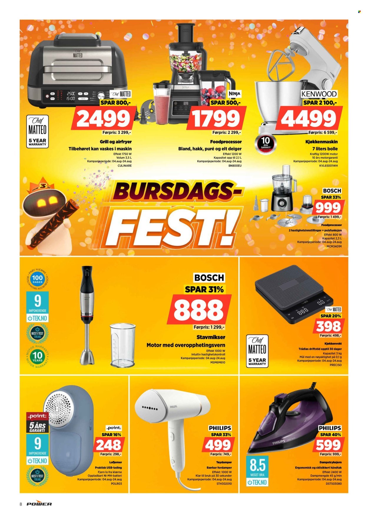 POWER kundeavis - Fra mandag 18. august 2025 (2025-08-18 - 2025-08-24)