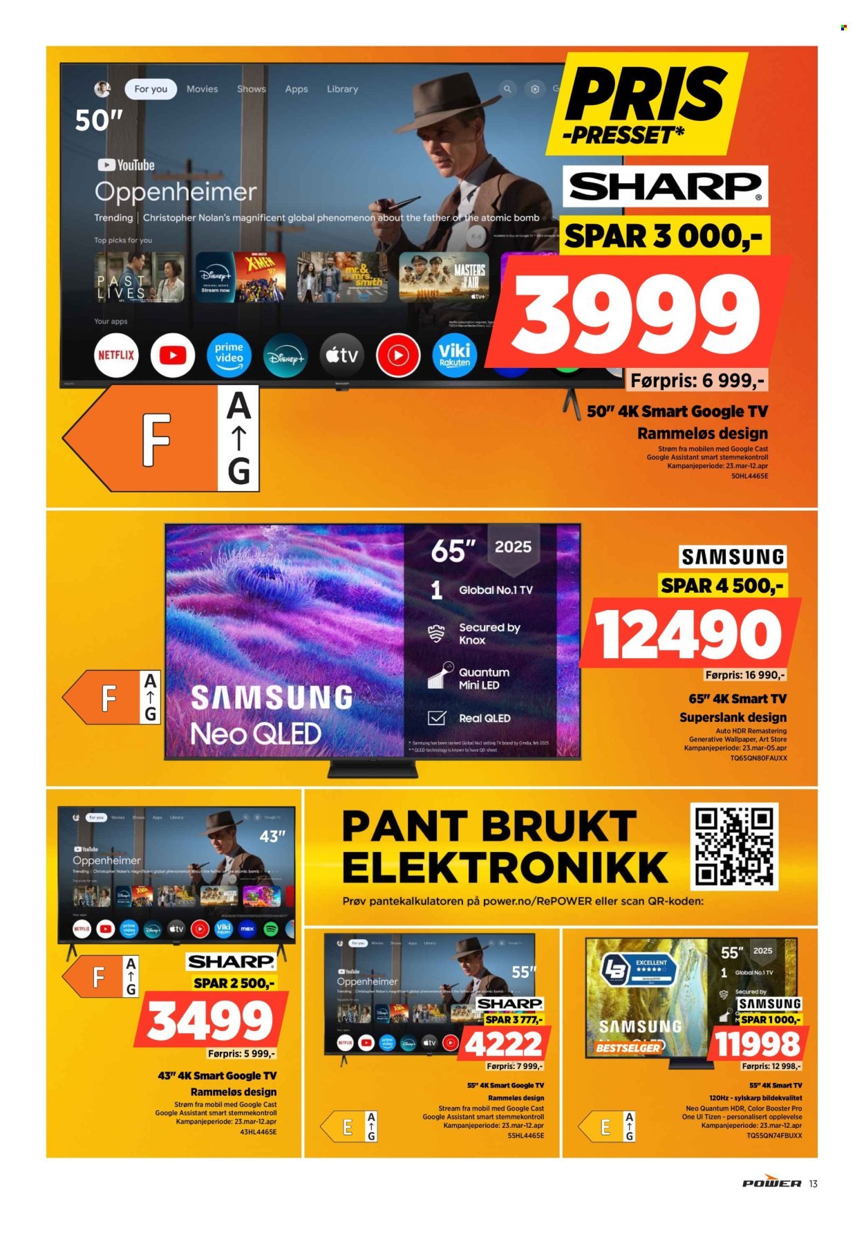 POWER kundeavis - Fra mandag 23. mars 2026 (2026-03-23 - 2026-03-29)