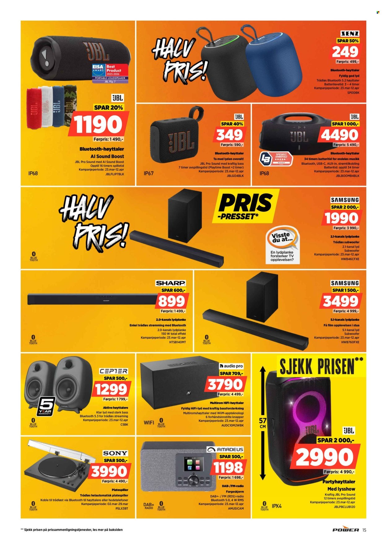 POWER kundeavis - Fra mandag 23. mars 2026 (2026-03-23 - 2026-03-29)