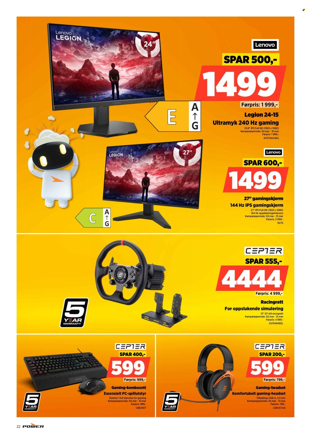 POWER kundeavis - Fra mandag 23. mars 2026 (2026-03-23 - 2026-03-29)