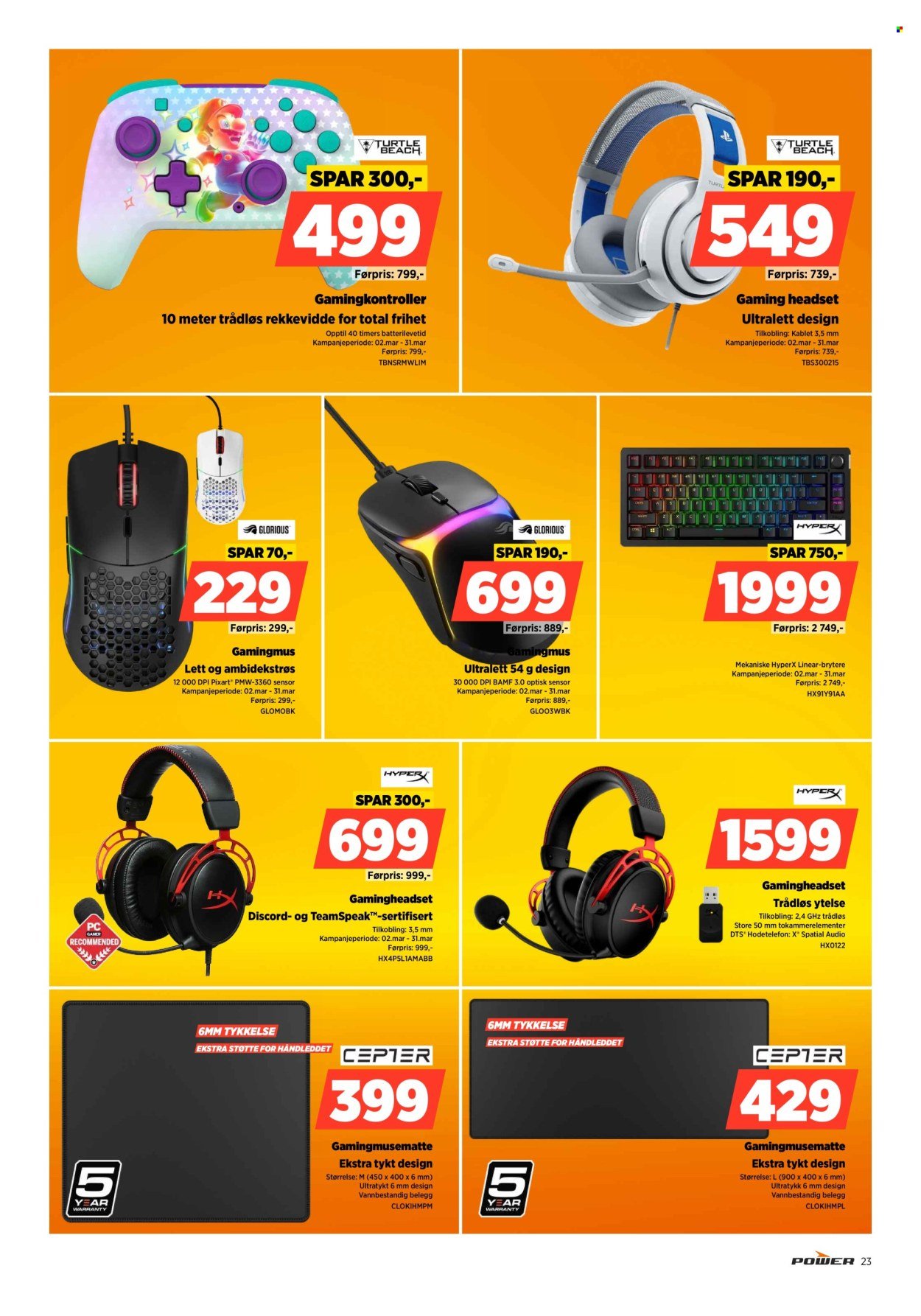 POWER kundeavis - Fra mandag 23. mars 2026 (2026-03-23 - 2026-03-29)