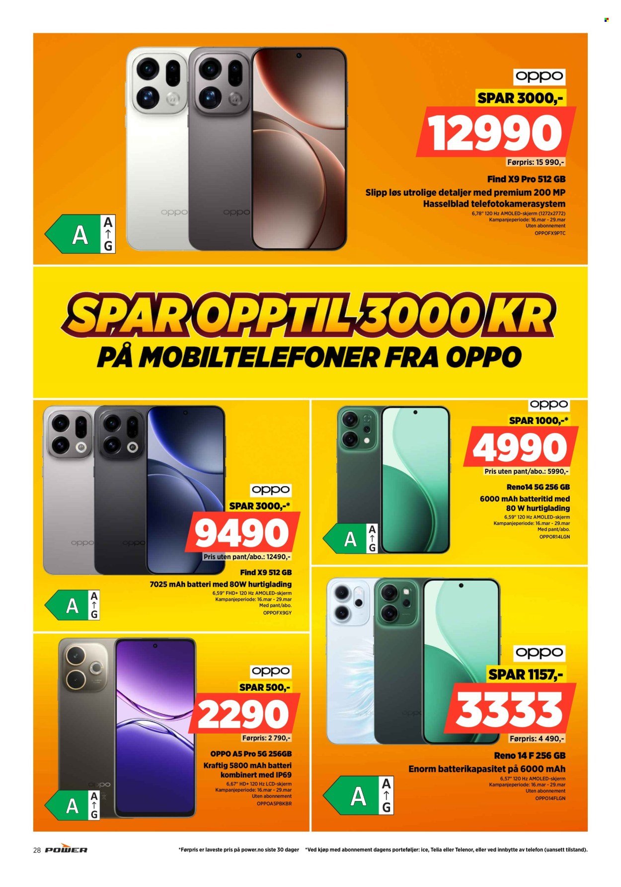 POWER kundeavis - Fra mandag 23. mars 2026 (2026-03-23 - 2026-03-29)