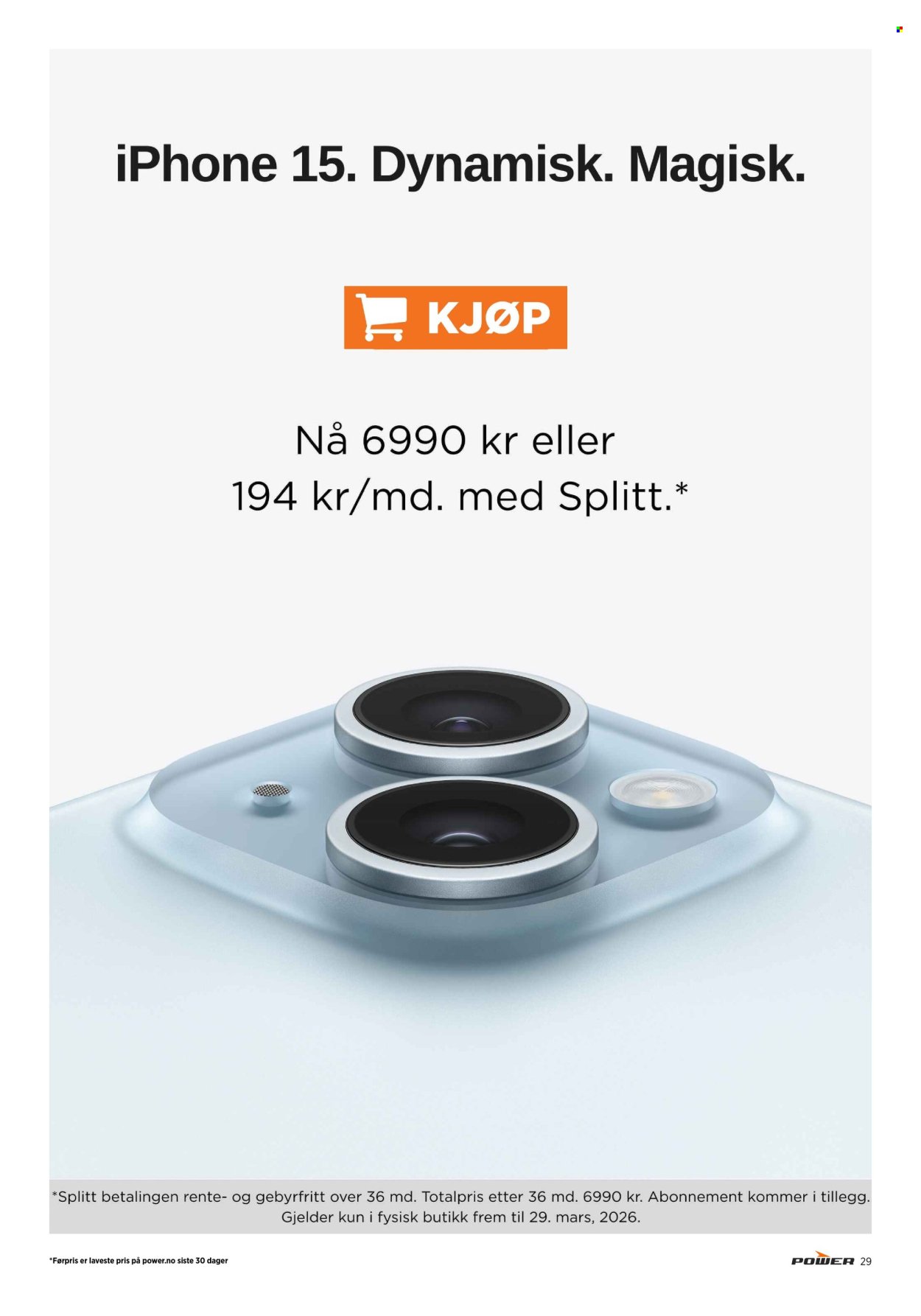 POWER kundeavis - Fra mandag 23. mars 2026 (2026-03-23 - 2026-03-29)