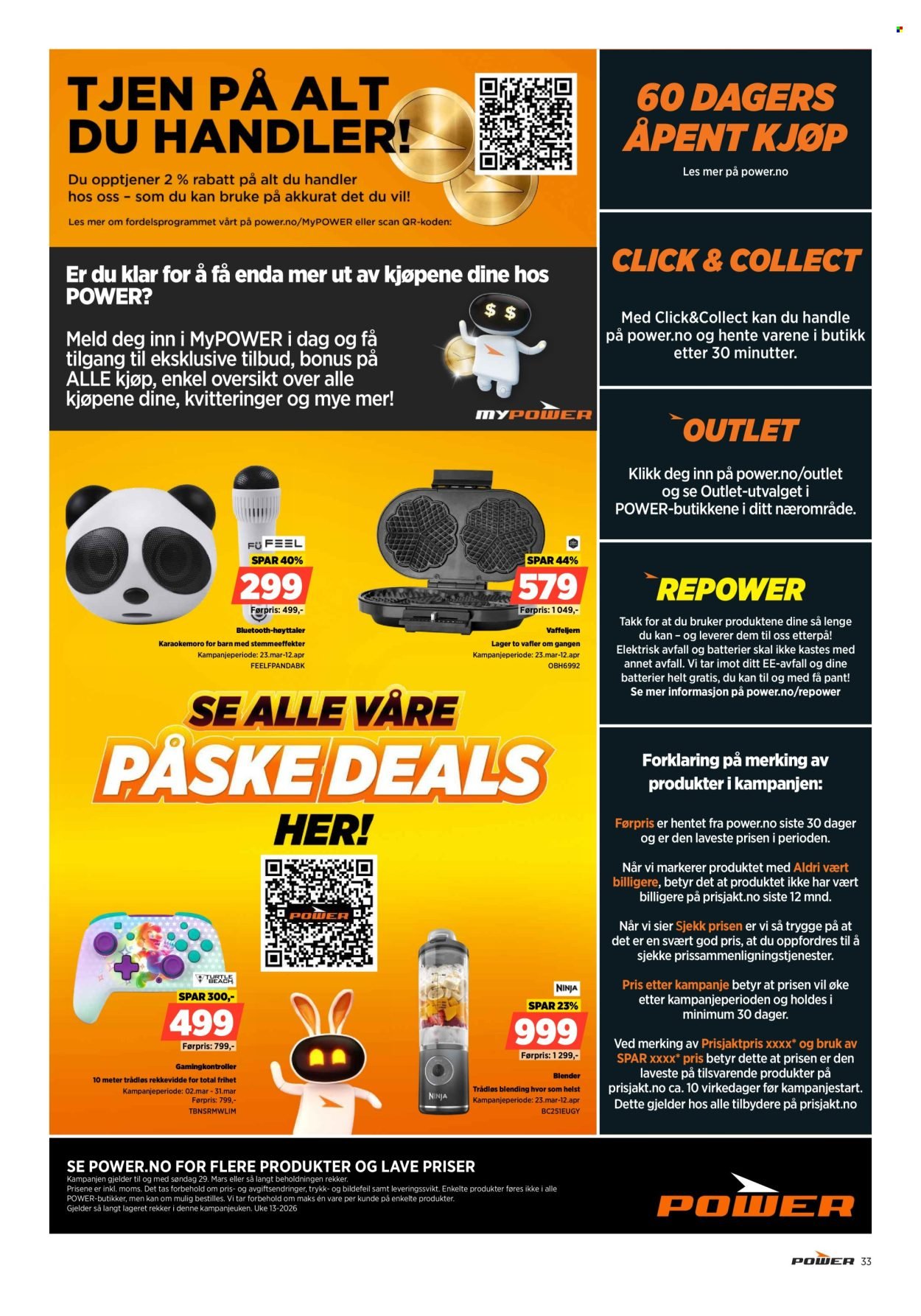 POWER kundeavis - Fra mandag 23. mars 2026 (2026-03-23 - 2026-03-29)