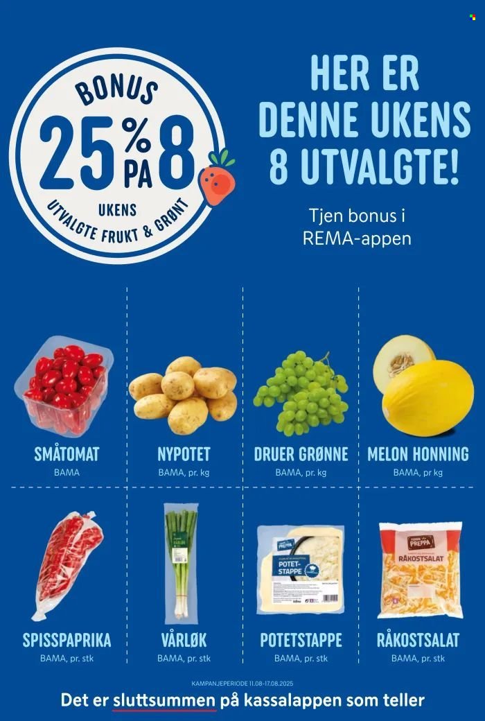 REMA 1000 kundeavis - Uke 33 (2025-08-11 - 2025-08-17)