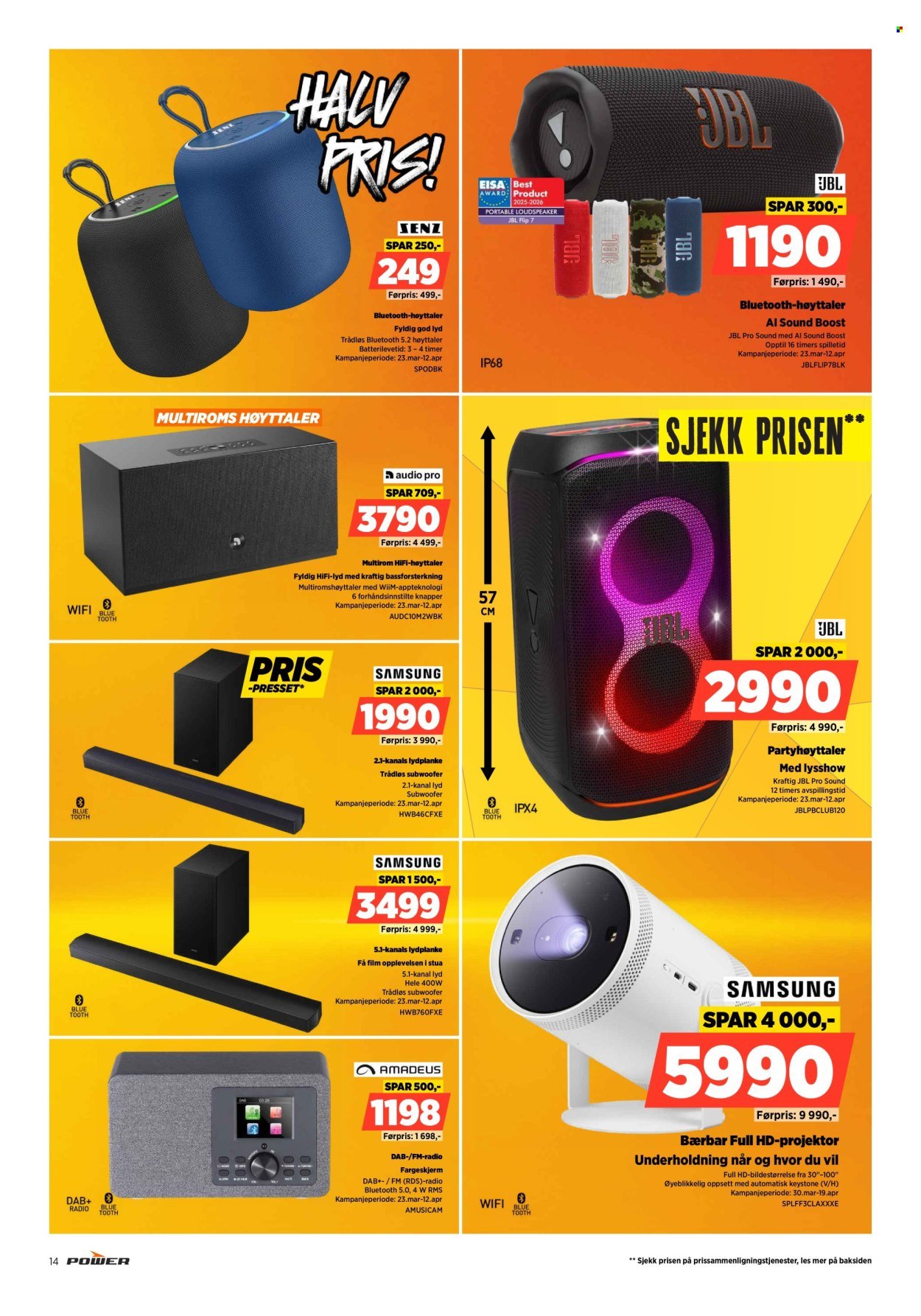 POWER kundeavis - Fra mandag 30. mars 2026 (2026-03-30 - 2026-04-05)