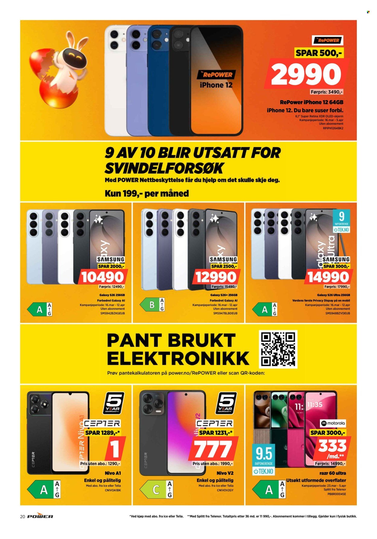 POWER kundeavis - Fra mandag 30. mars 2026 (2026-03-30 - 2026-04-05)