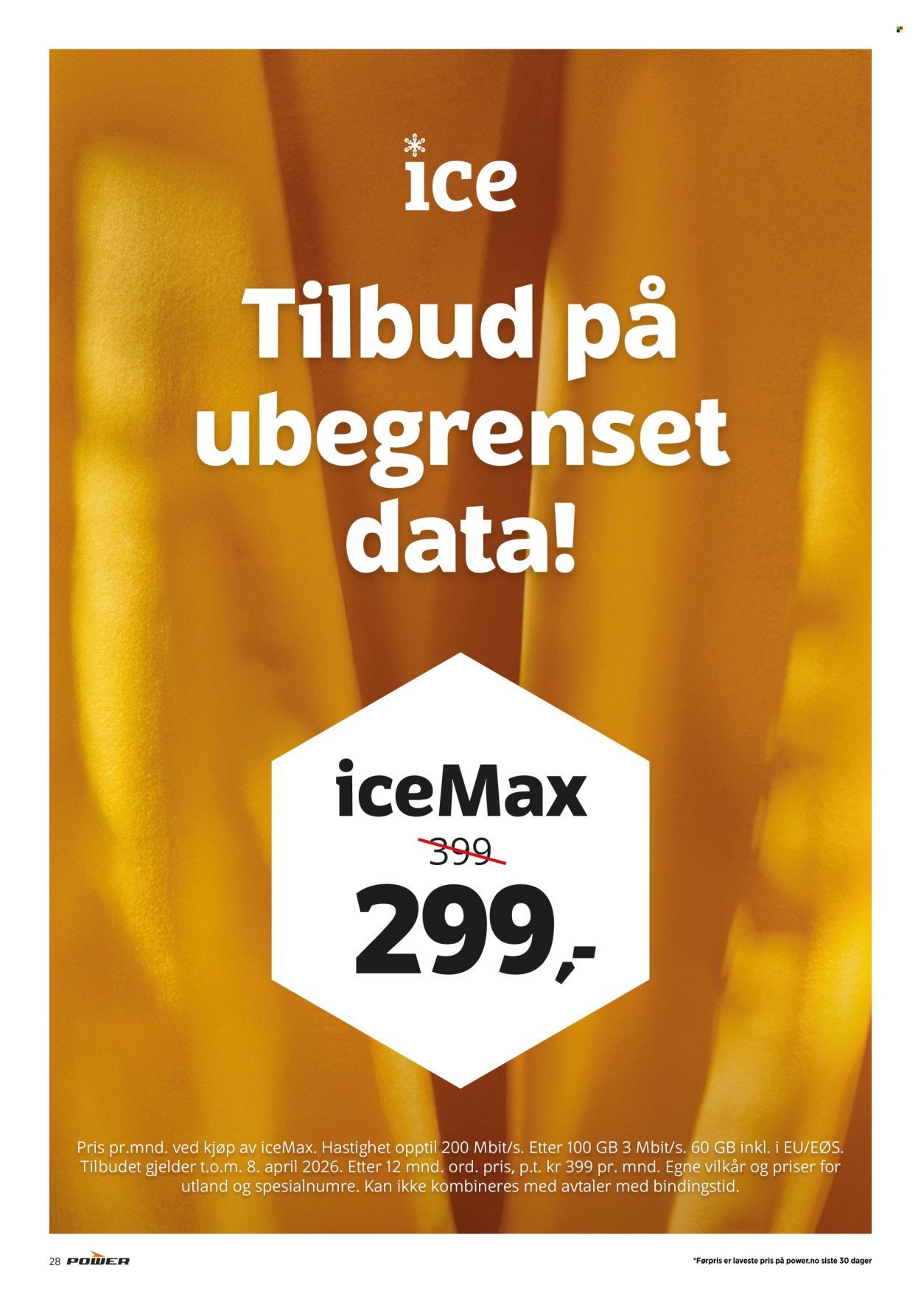 POWER kundeavis - Fra mandag 30. mars 2026 (2026-03-30 - 2026-04-05)